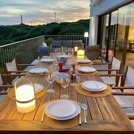 Bini Moxonia De Lujo Con Vistas Al Mar, Piscina, Barbacoa Espectacular Jardin וילה